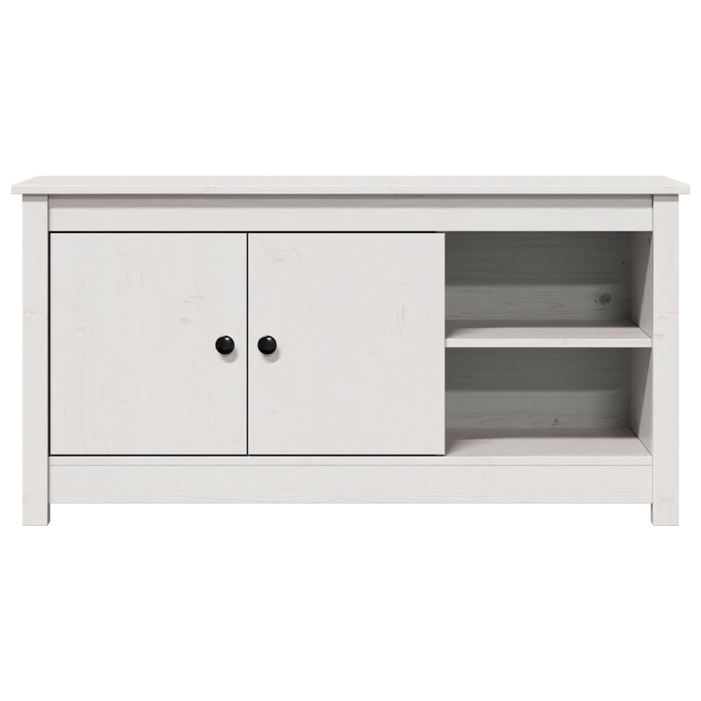 vidaXL Comodă TV, alb, 103x36,5x52 cm, lemn masiv de pin
