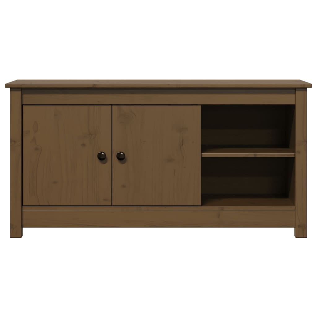 vidaXL Comodă TV, maro miere, 103x36,5x52 cm, lemn masiv de pin vidaXL Comodă TV, maro miere, 103x36,5x52 cm, lemn masiv de pin