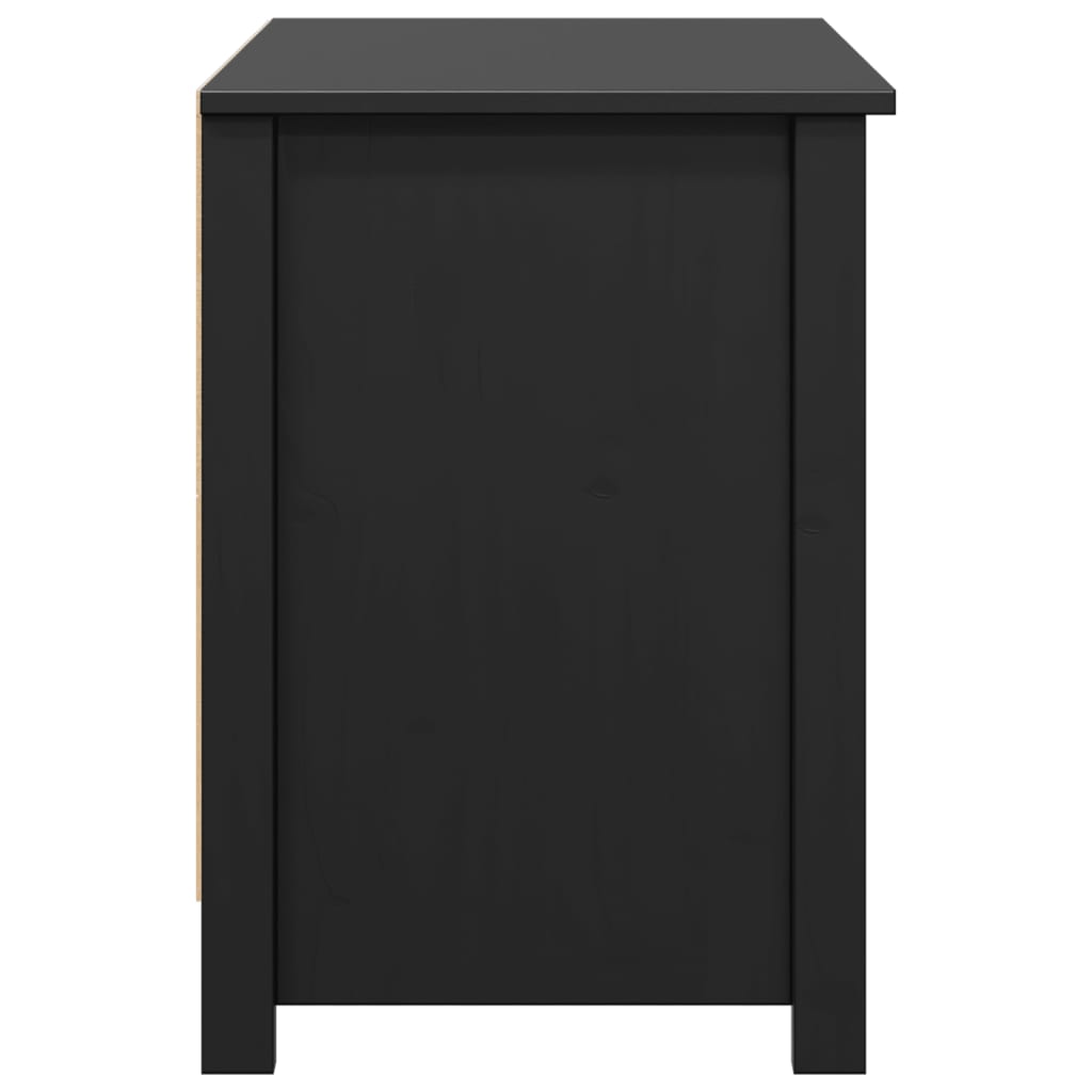 vidaXL Comodă TV, negru, 103x36,5x52 cm, lemn masiv de pin