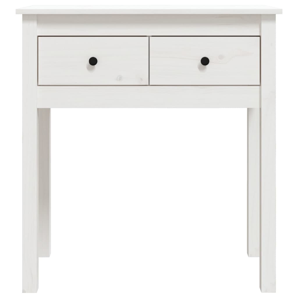 vidaXL Masă consolă, alb, 70x35x75 cm, lemn masiv de pin vidaXL Masă consolă, alb, 70x35x75 cm, lemn masiv de pin