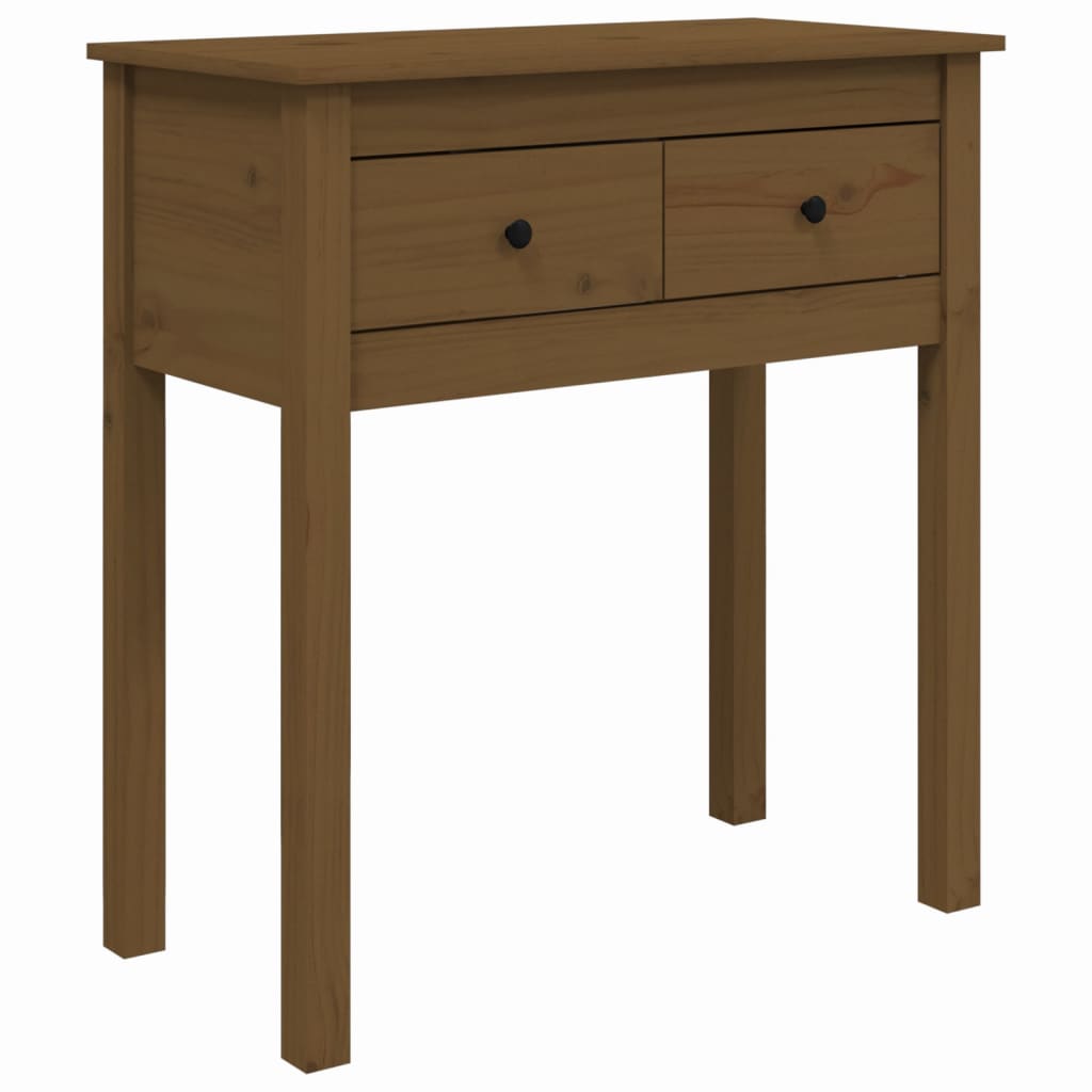vidaXL Masă consolă, maro miere, 70x35x75 cm, lemn masiv de pin