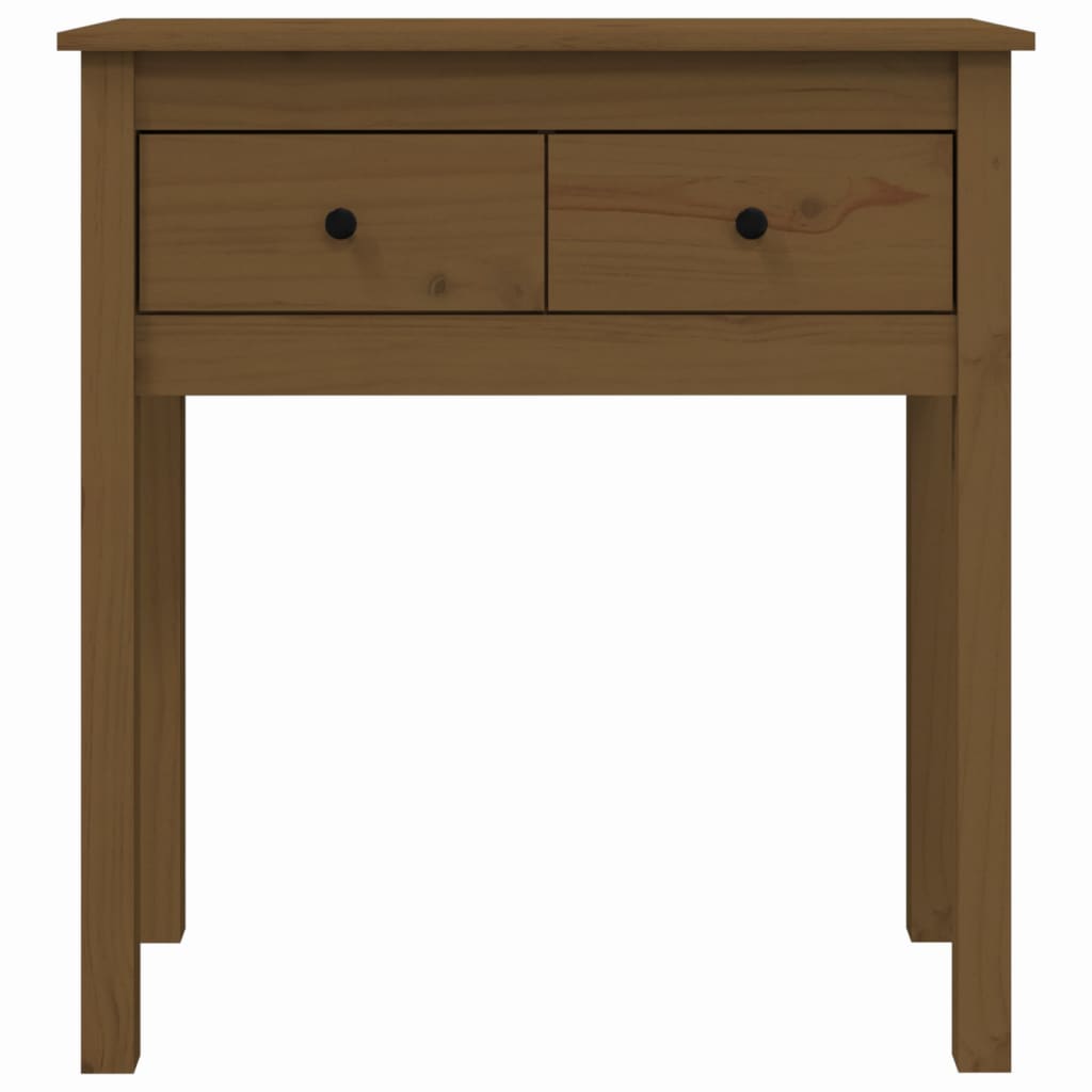 vidaXL Masă consolă, maro miere, 70x35x75 cm, lemn masiv de pin