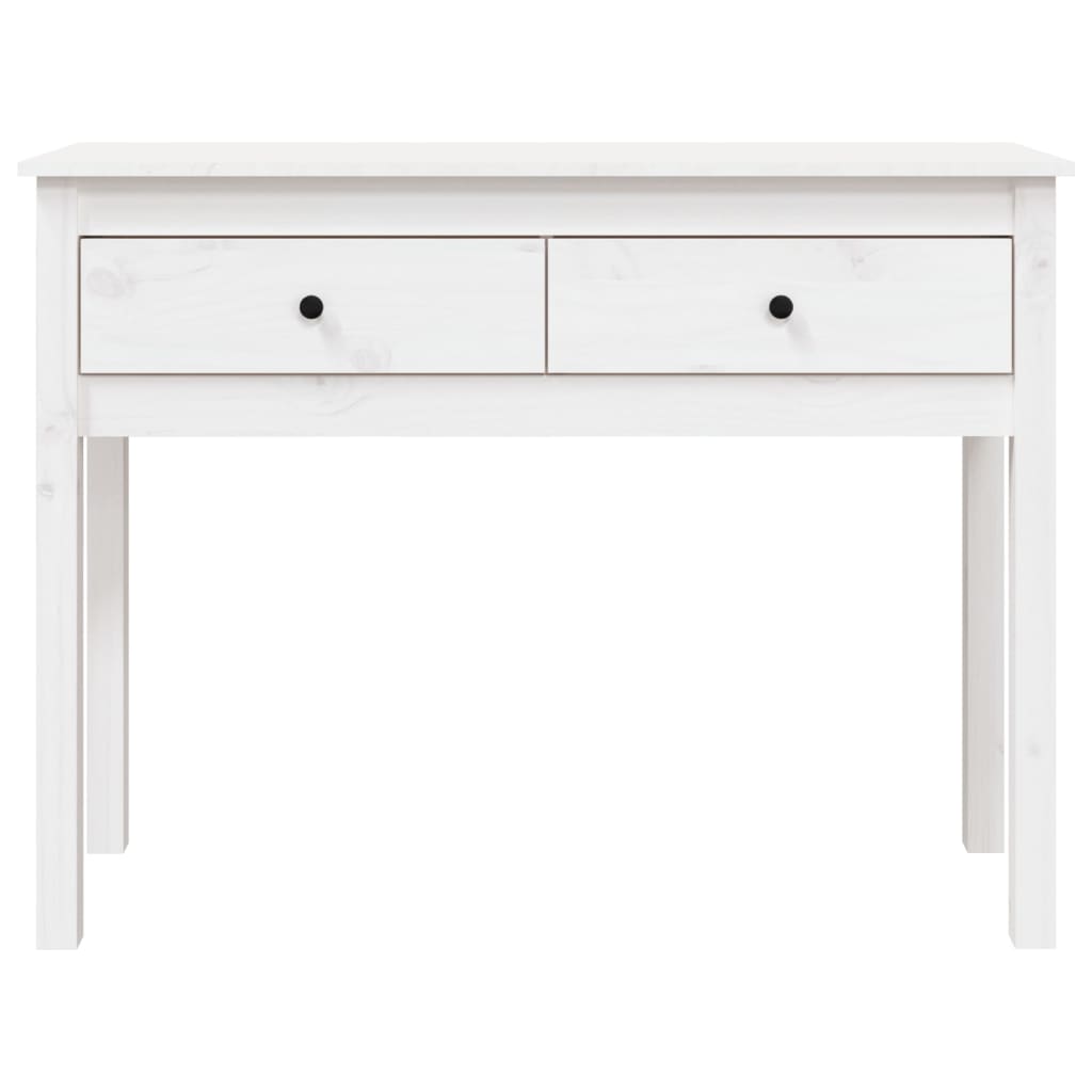 vidaXL Masă consolă, alb, 100x35x75 cm, lemn masiv de pin vidaXL Masă consolă, alb, 100x35x75 cm, lemn masiv de pin