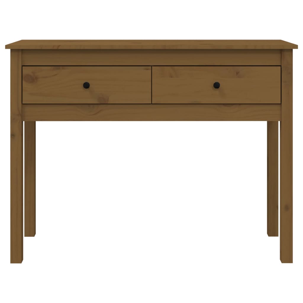 vidaXL Masă consolă, maro miere, 100x35x75 cm, lemn masiv de pin