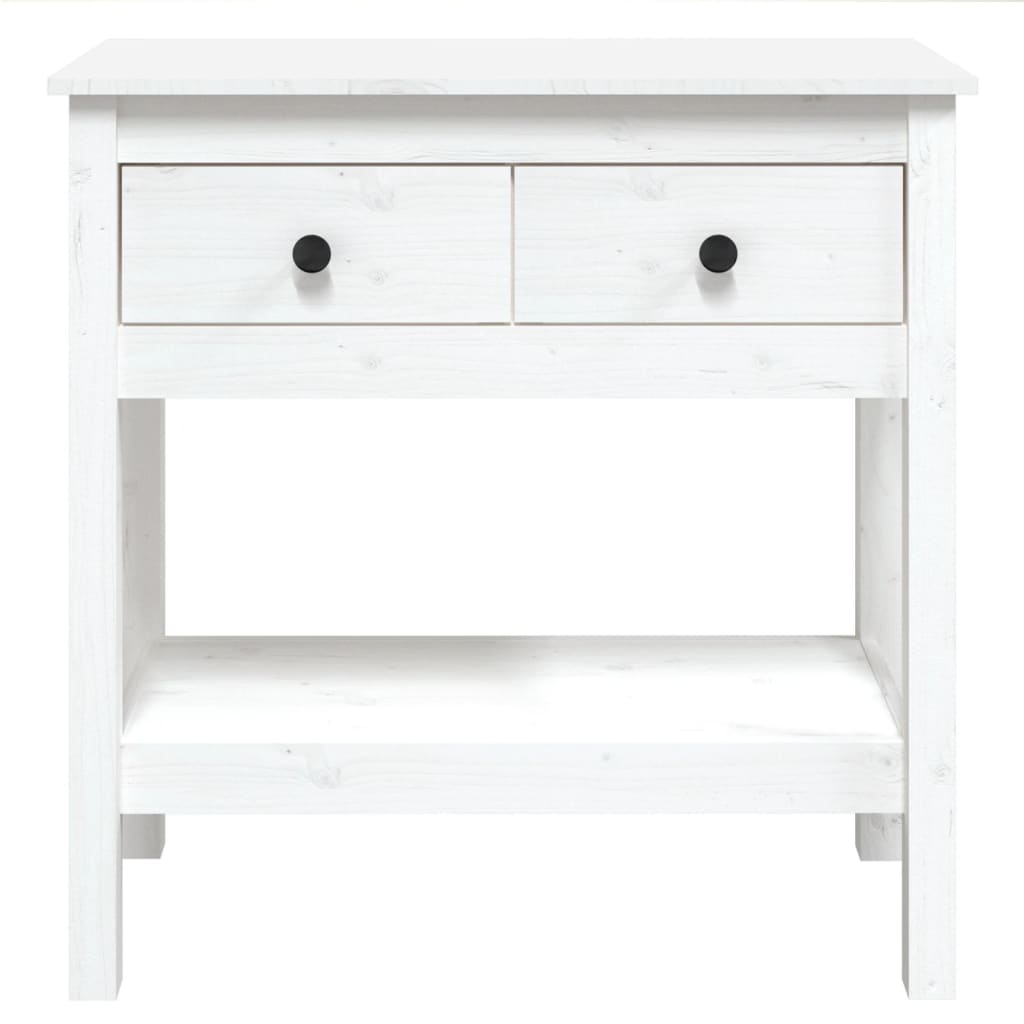 vidaXL Masă consolă, alb, 75x35x75 cm, lemn masiv de pin vidaXL Masă consolă, alb, 75x35x75 cm, lemn masiv de pin