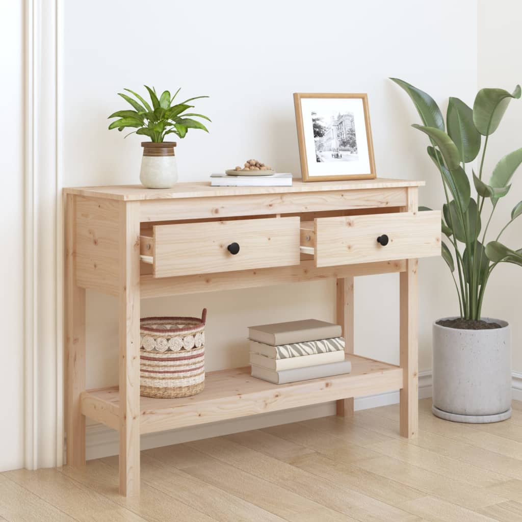 vidaXL Masă consolă, 100x35x75 cm, lemn masiv de pin vidaXL Masă consolă, 100x35x75 cm, lemn masiv de pin