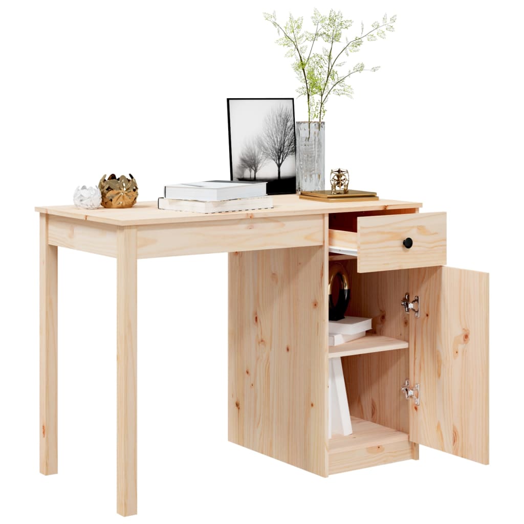 vidaXL Birou, 100x50x75 cm, lemn masiv de pin