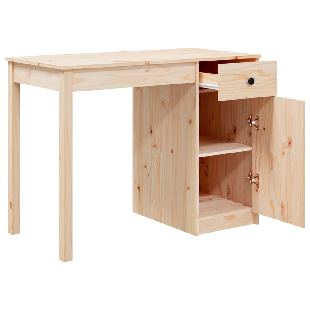 vidaXL Birou, 100x50x75 cm, lemn masiv de pin