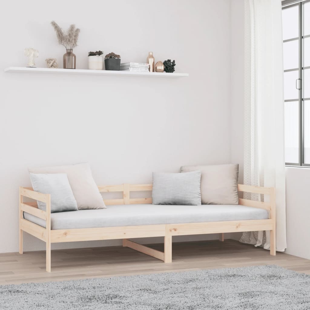 vidaXL Pat de zi fără saltea, 80x200 cm, lemn masiv pin vidaXL Pat de zi fără saltea, 80x200 cm, lemn masiv pin