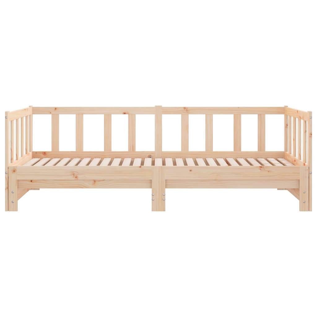 vidaXL Pat de zi extensibil, 2x(80x200) cm, lemn masiv de pin