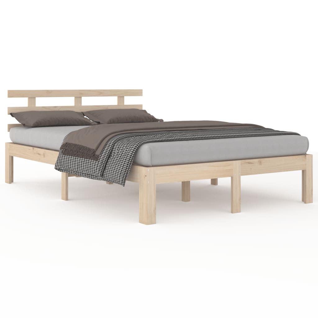 vidaXL Cadru de pat King Size, 150x200 cm, lemn masiv vidaXL Cadru de pat King Size, 150x200 cm, lemn masiv