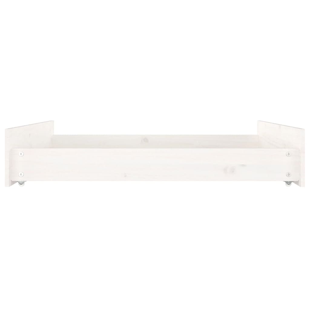 vidaXL Sertare pentru pat, 2 buc., alb, lemn masiv de pin vidaXL Sertare pentru pat, 2 buc., alb, lemn masiv de pin