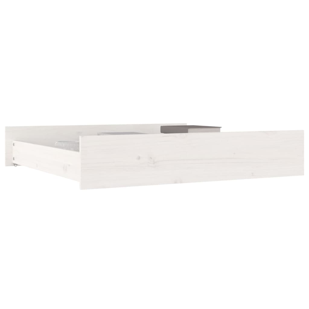 vidaXL Sertare pentru pat, 2 buc., alb, lemn masiv de pin vidaXL Sertare pentru pat, 2 buc., alb, lemn masiv de pin