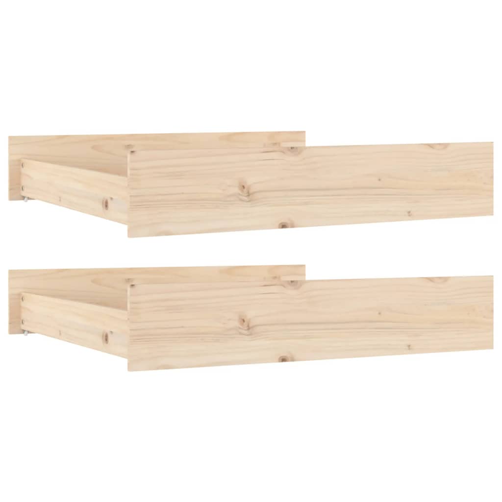 vidaXL Sertare pentru pat, 2 buc., lemn masiv de pin vidaXL Sertare pentru pat, 2 buc., lemn masiv de pin