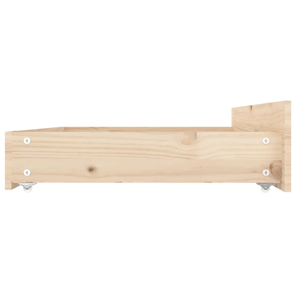 vidaXL Sertare pentru pat, 4 buc., lemn masiv de pin vidaXL Sertare pentru pat, 4 buc., lemn masiv de pin