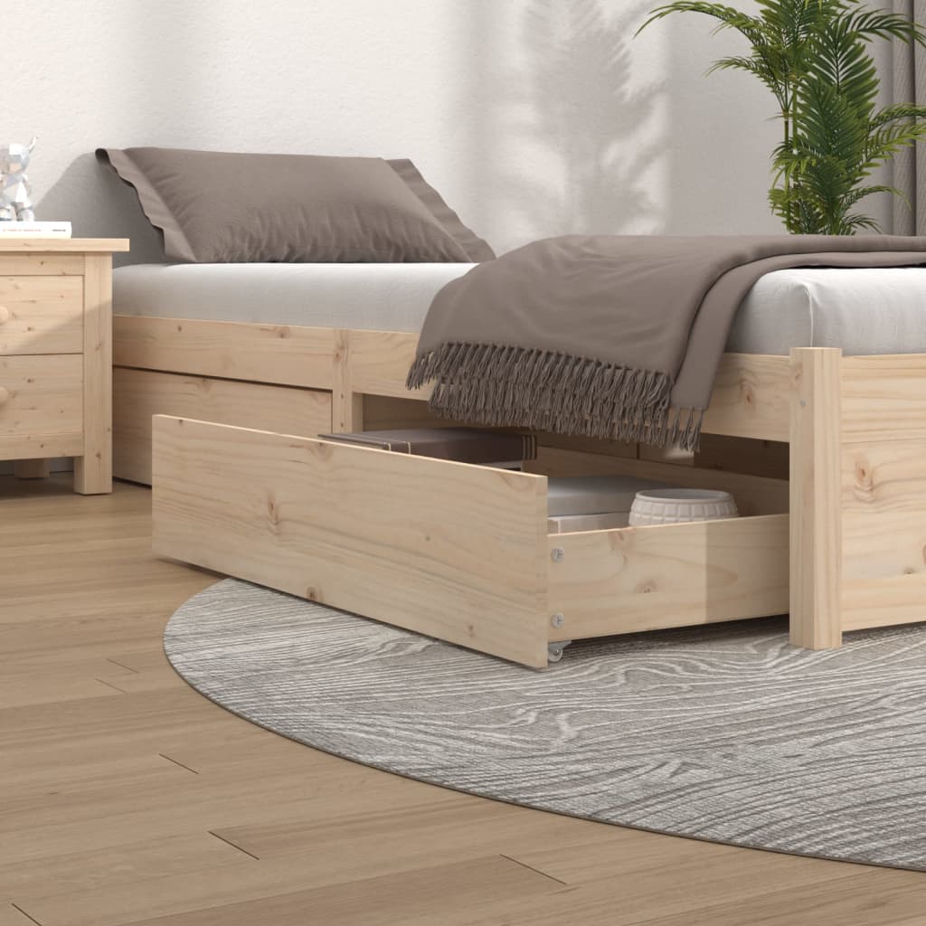 vidaXL Sertare pentru pat, 4 buc., lemn masiv de pin vidaXL Sertare pentru pat, 4 buc., lemn masiv de pin