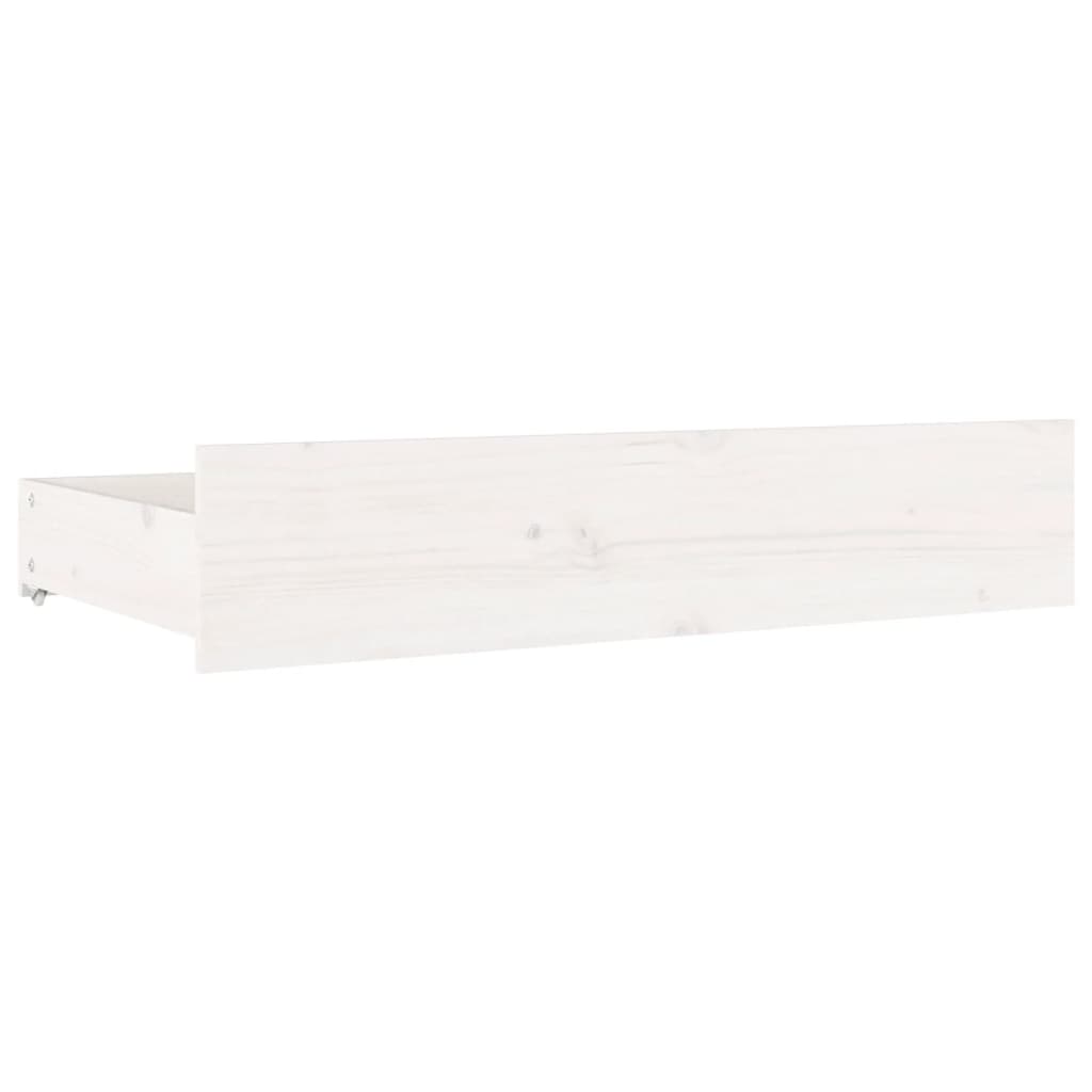 vidaXL Sertare pentru pat, 4 buc., alb, lemn masiv de pin vidaXL Sertare pentru pat, 4 buc., alb, lemn masiv de pin