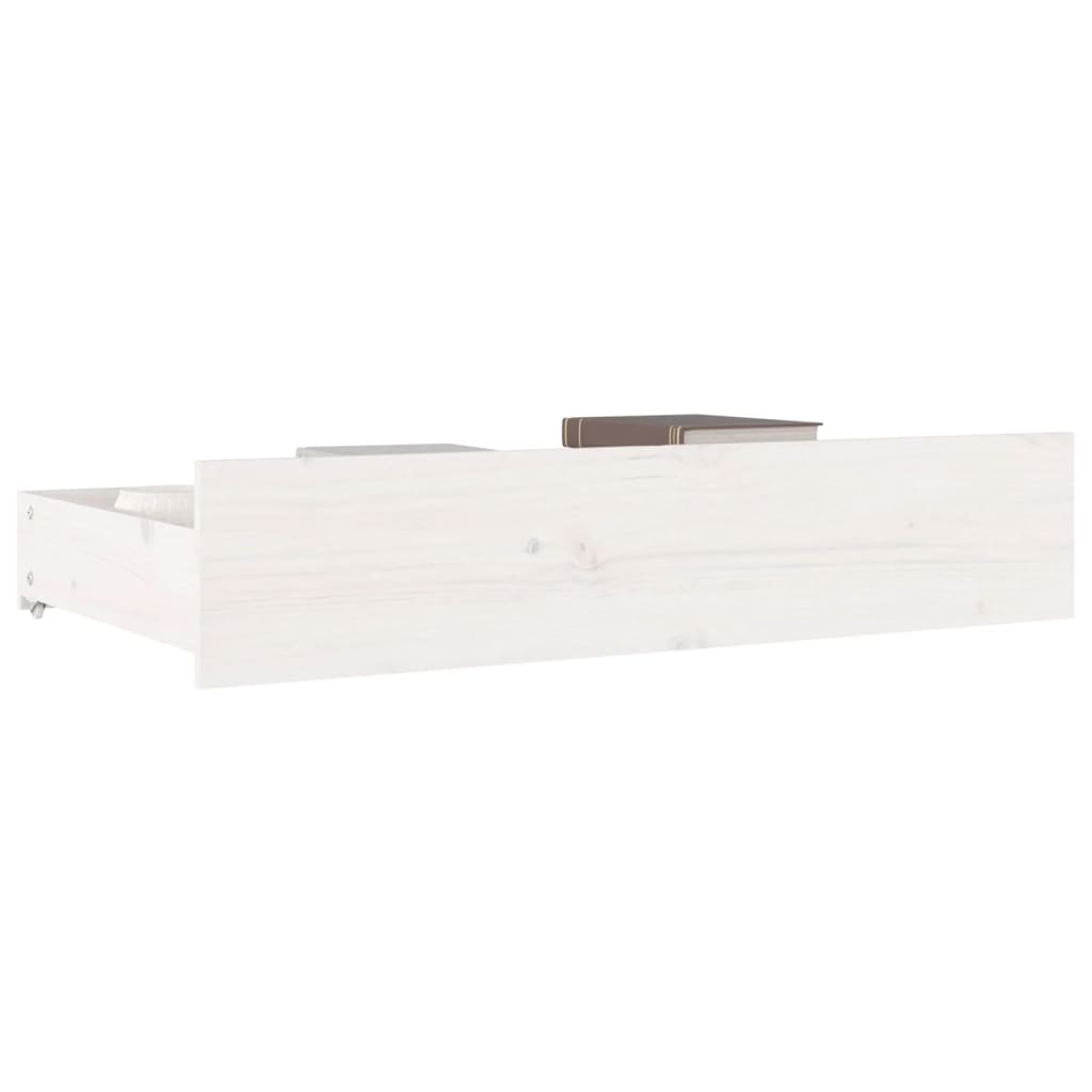 vidaXL Sertare pentru pat, 4 buc., alb, lemn masiv de pin vidaXL Sertare pentru pat, 4 buc., alb, lemn masiv de pin