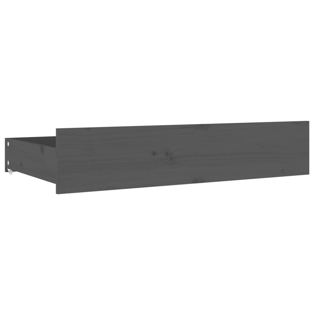 vidaXL Sertare pentru pat, 4 buc., gri, lemn masiv de pin vidaXL Sertare pentru pat, 4 buc., gri, lemn masiv de pin