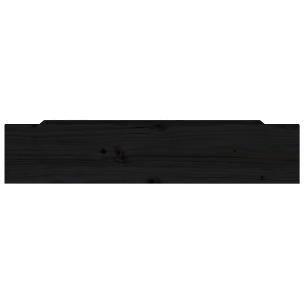 vidaXL Sertare pentru pat, 4 buc., negru, lemn masiv de pin vidaXL Sertare pentru pat, 4 buc., negru, lemn masiv de pin