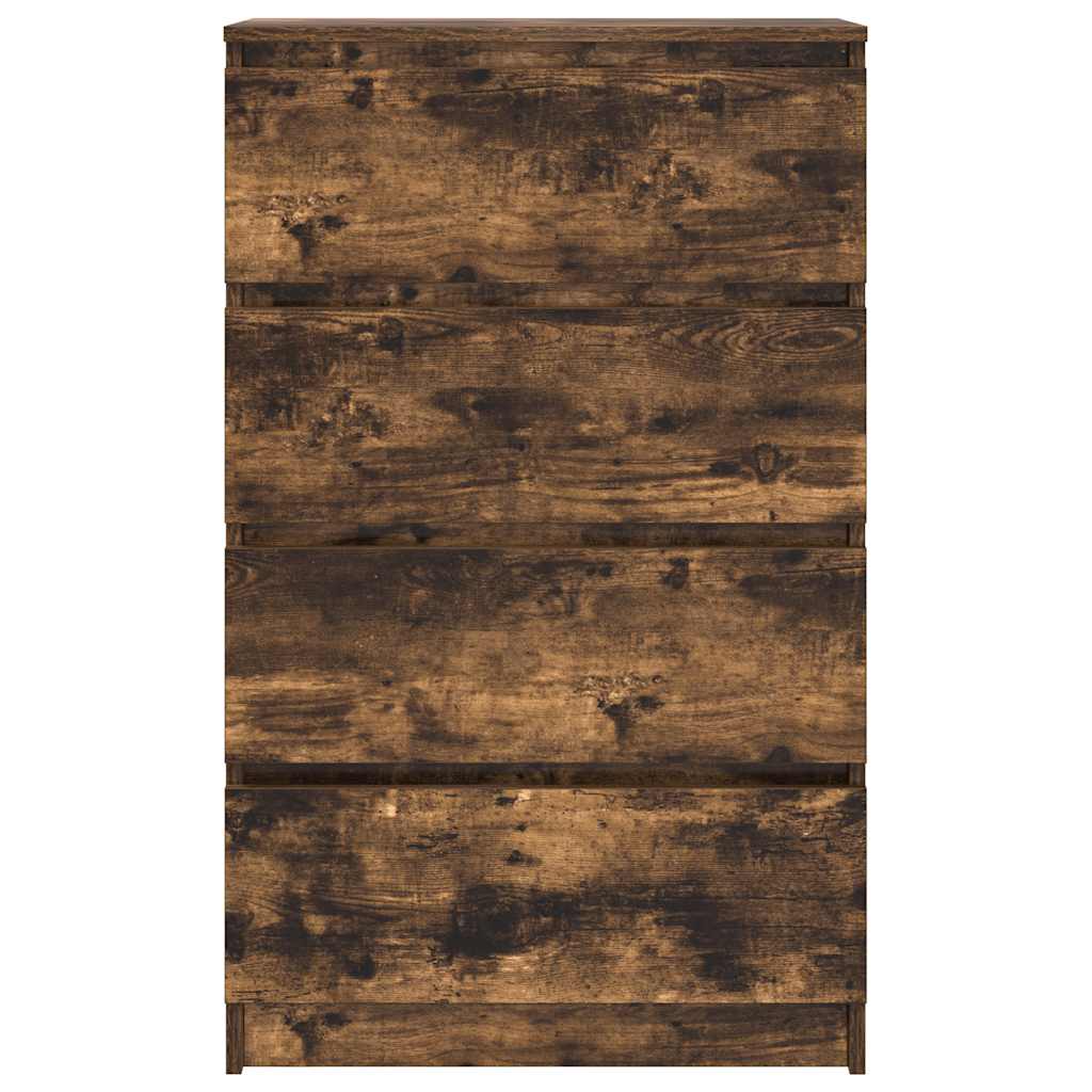 vidaXL Servantă, stejar fumuriu, 60x35x98,5 cm, lemn prelucrat