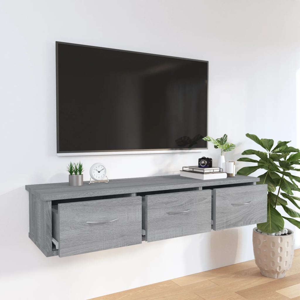 vidaXL Dulap de perete, gri sonoma, 88x26x18,5 cm, lemn prelucrat vidaXL Dulap de perete, gri sonoma, 88x26x18,5 cm, lemn prelucrat
