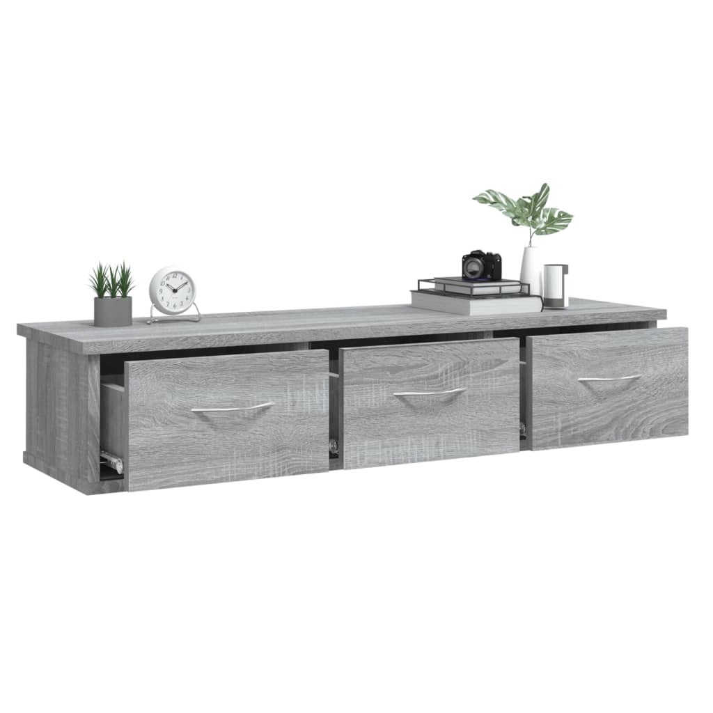 vidaXL Dulap de perete, gri sonoma, 88x26x18,5 cm, lemn prelucrat vidaXL Dulap de perete, gri sonoma, 88x26x18,5 cm, lemn prelucrat