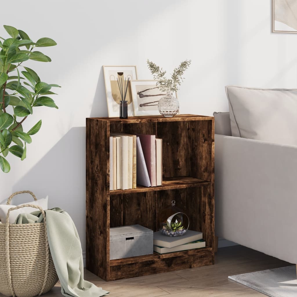 vidaXL Bibliotecă, stejar fumuriu, 60x24x76 cm, lemn prelucrat vidaXL Bibliotecă, stejar fumuriu, 60x24x76 cm, lemn prelucrat