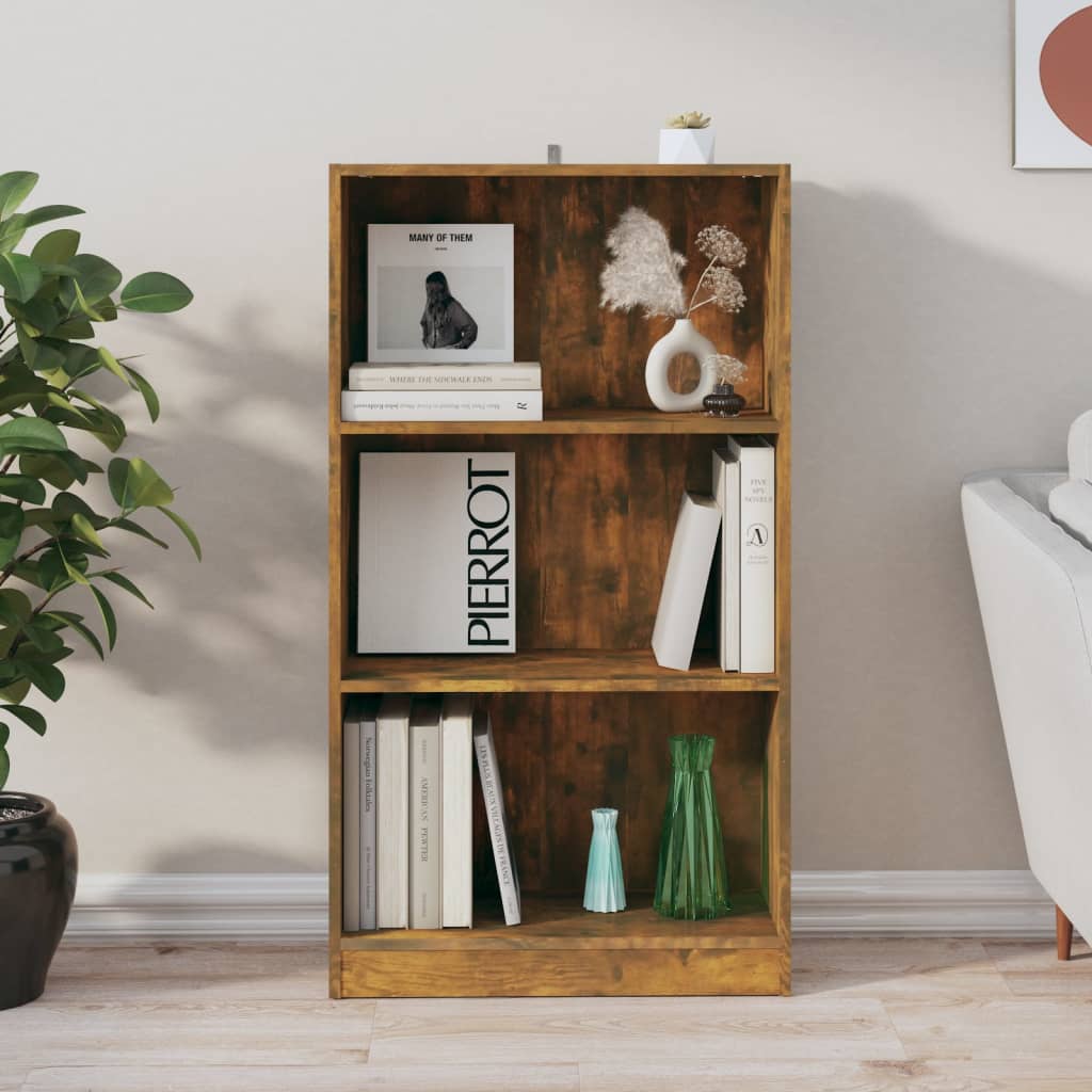 vidaXL Bibliotecă, stejar fumuriu, 60x24x109 cm, lemn prelucrat vidaXL Bibliotecă, stejar fumuriu, 60x24x109 cm, lemn prelucrat