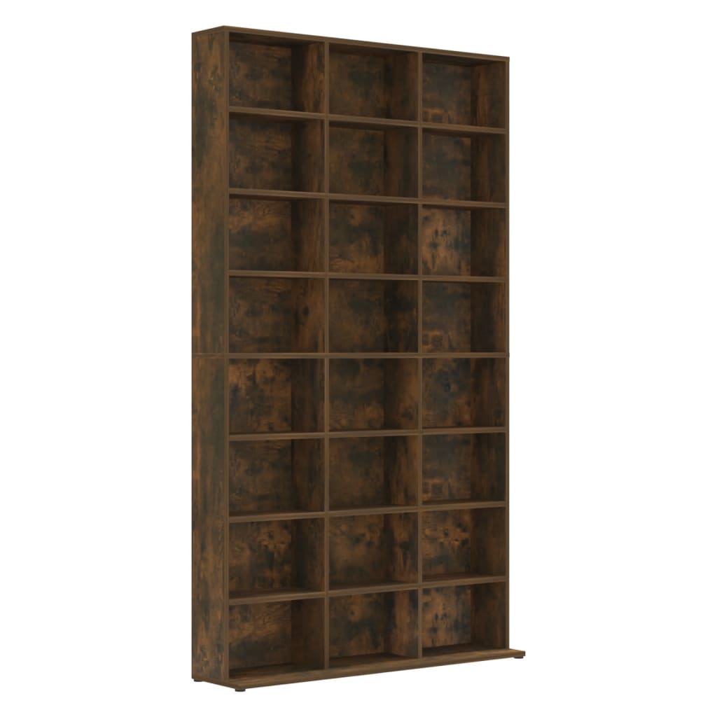 vidaXL Dulap CD-uri, stejar fumuriu, 102x23x177,5 cm, lemn prelucrat