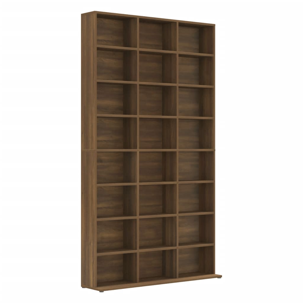 vidaXL Dulap CD-uri, stejar maro, 102x23x177,5 cm, lemn prelucrat
