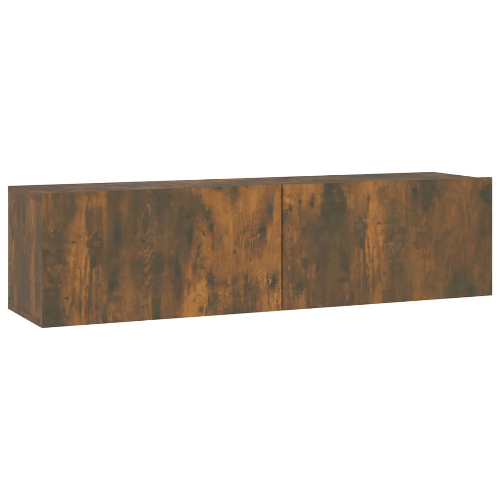 vidaXL Comodă TV de perete stejar afumat 120x30x30 cm lemn compozit vidaXL Comodă TV de perete stejar afumat 120x30x30 cm lemn compozit