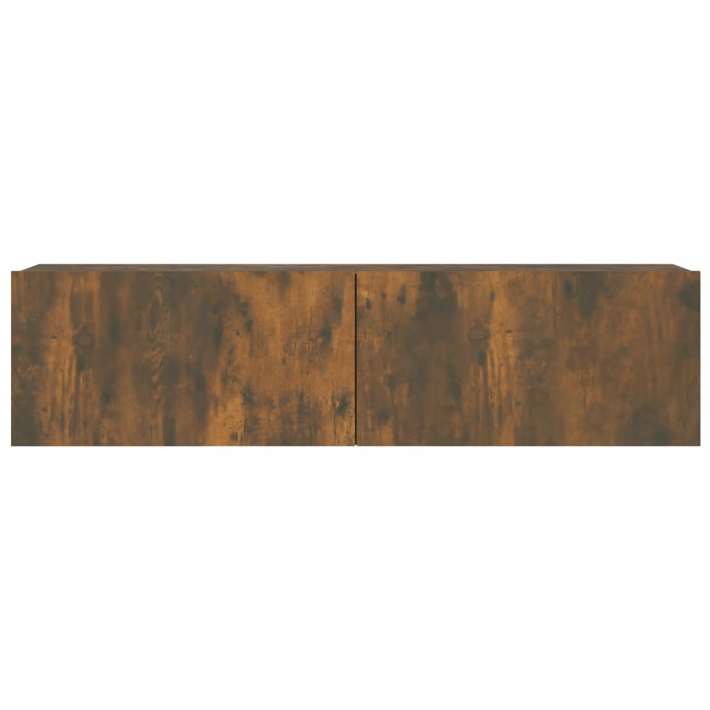 vidaXL Comodă TV de perete stejar afumat 120x30x30 cm lemn compozit vidaXL Comodă TV de perete stejar afumat 120x30x30 cm lemn compozit