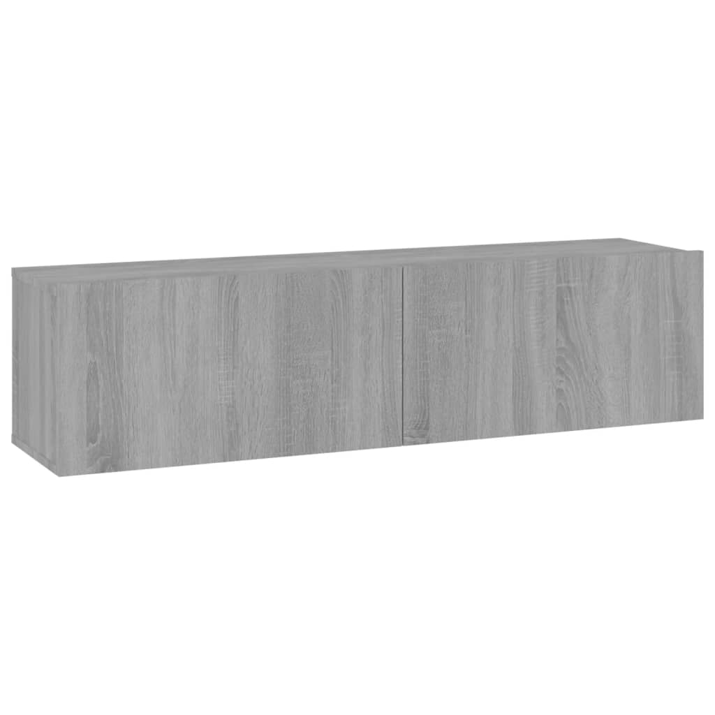 vidaXL Comodă TV de perete, gri sonoma, 120x30x30 cm, lemn compozit