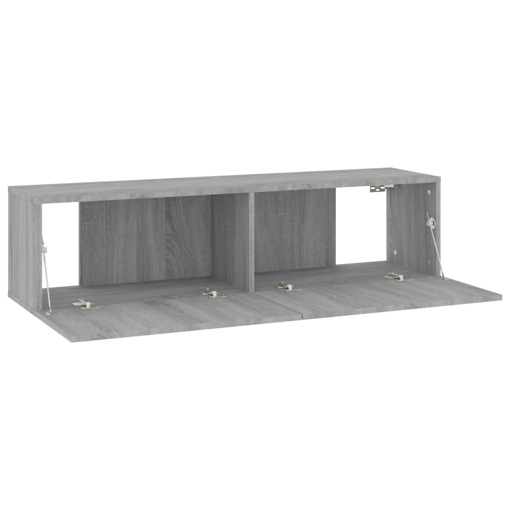 vidaXL Comodă TV de perete, gri sonoma, 120x30x30 cm, lemn compozit