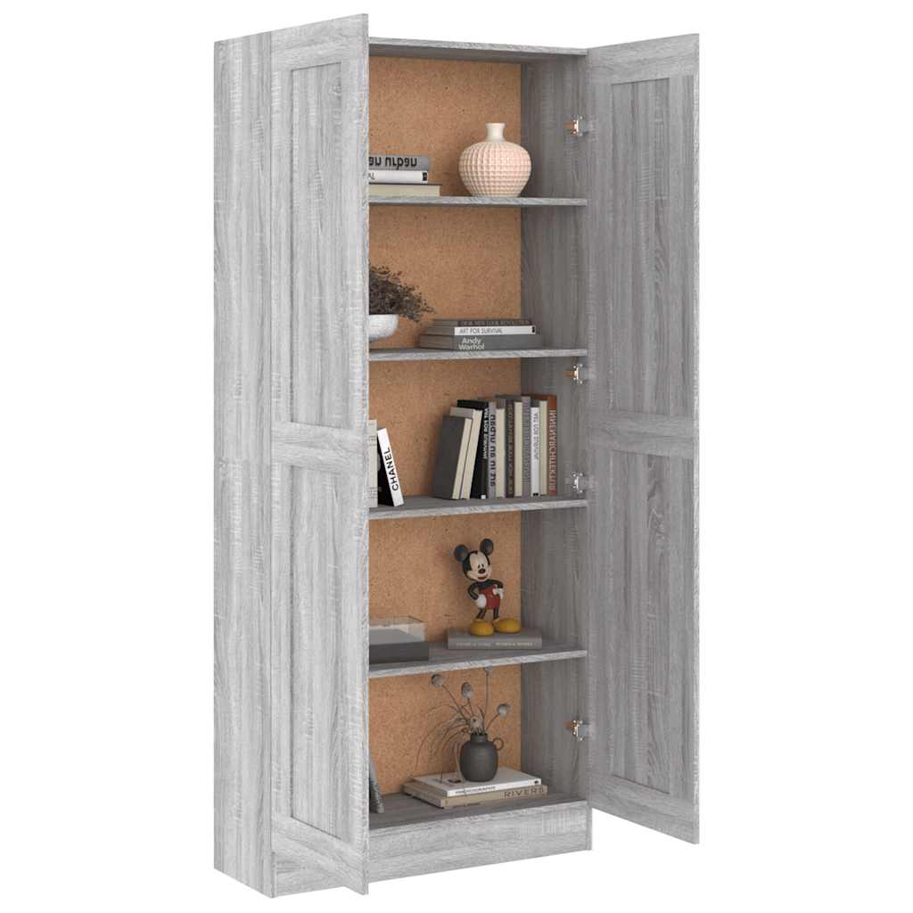 vidaXL Bibliotecă, gri sonoma, 82,5x30,5x185,5 cm, lemn prelucrat vidaXL Bibliotecă, gri sonoma, 82,5x30,5x185,5 cm, lemn prelucrat