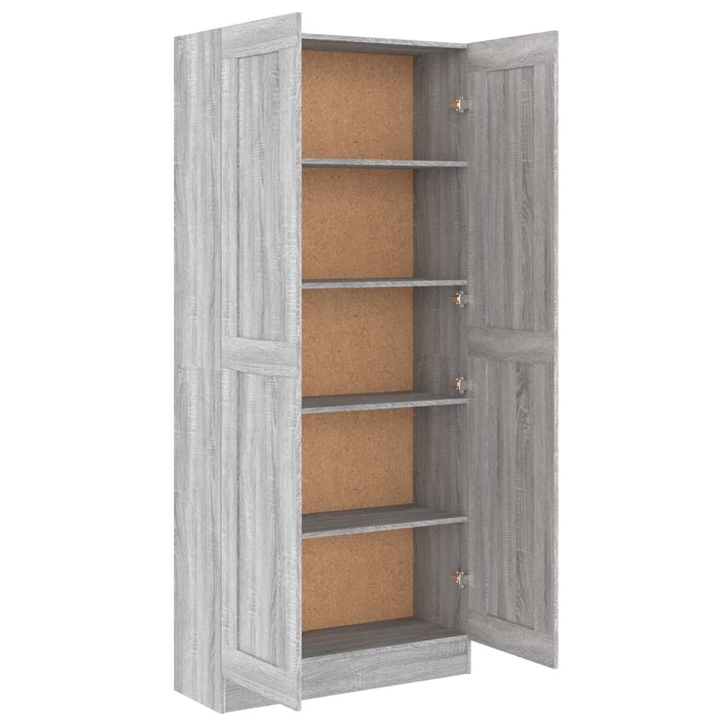 vidaXL Bibliotecă, gri sonoma, 82,5x30,5x185,5 cm, lemn prelucrat vidaXL Bibliotecă, gri sonoma, 82,5x30,5x185,5 cm, lemn prelucrat