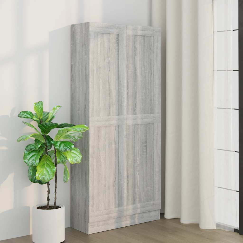 vidaXL Bibliotecă, gri sonoma, 82,5x30,5x185,5 cm, lemn prelucrat vidaXL Bibliotecă, gri sonoma, 82,5x30,5x185,5 cm, lemn prelucrat