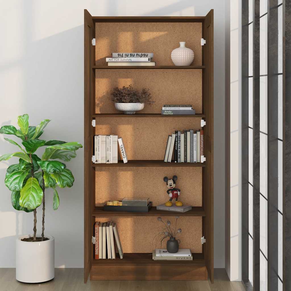 vidaXL Bibliotecă, stejar maro, 82,5x30,5x185,5 cm, lemn prelucrat vidaXL Bibliotecă, stejar maro, 82,5x30,5x185,5 cm, lemn prelucrat