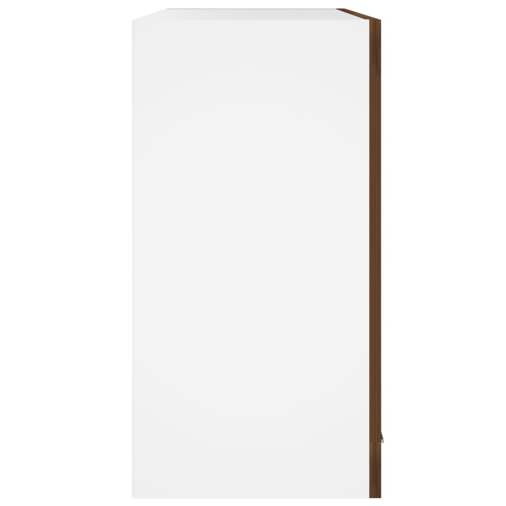 vidaXL Dulap de sticlă suspendat “Lyon”, stejar maro, 60x31x60 cm lemn