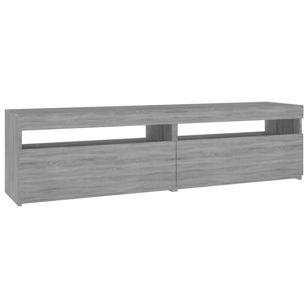 vidaXL Comodă TV cu lumini LED, 2 buc., Sonoma gri, 75x35x40 cm vidaXL Comodă TV cu lumini LED, 2 buc., Sonoma gri, 75x35x40 cm