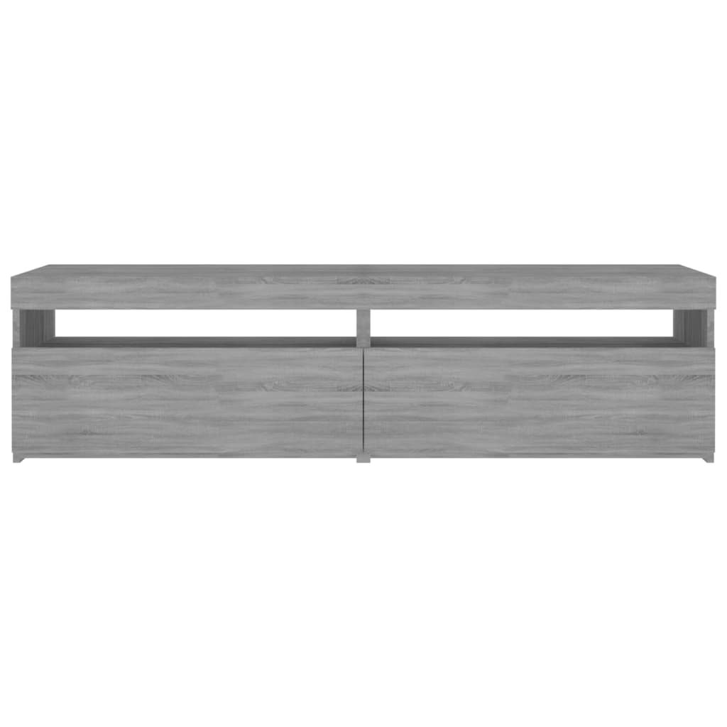 vidaXL Comodă TV cu lumini LED, 2 buc., Sonoma gri, 75x35x40 cm vidaXL Comodă TV cu lumini LED, 2 buc., Sonoma gri, 75x35x40 cm