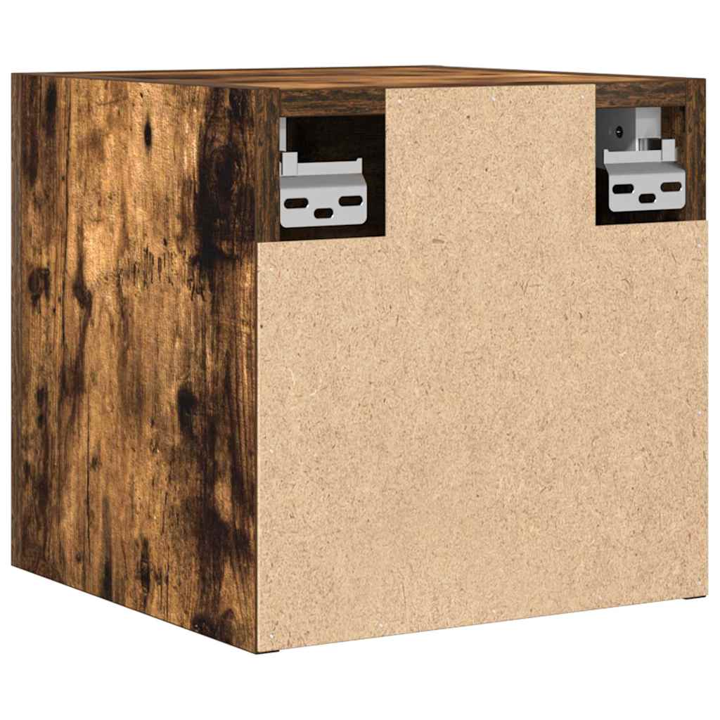 vidaXL Comodă TV cu montaj pe perete, stejar fumuriu, 30,5x30x30 cm