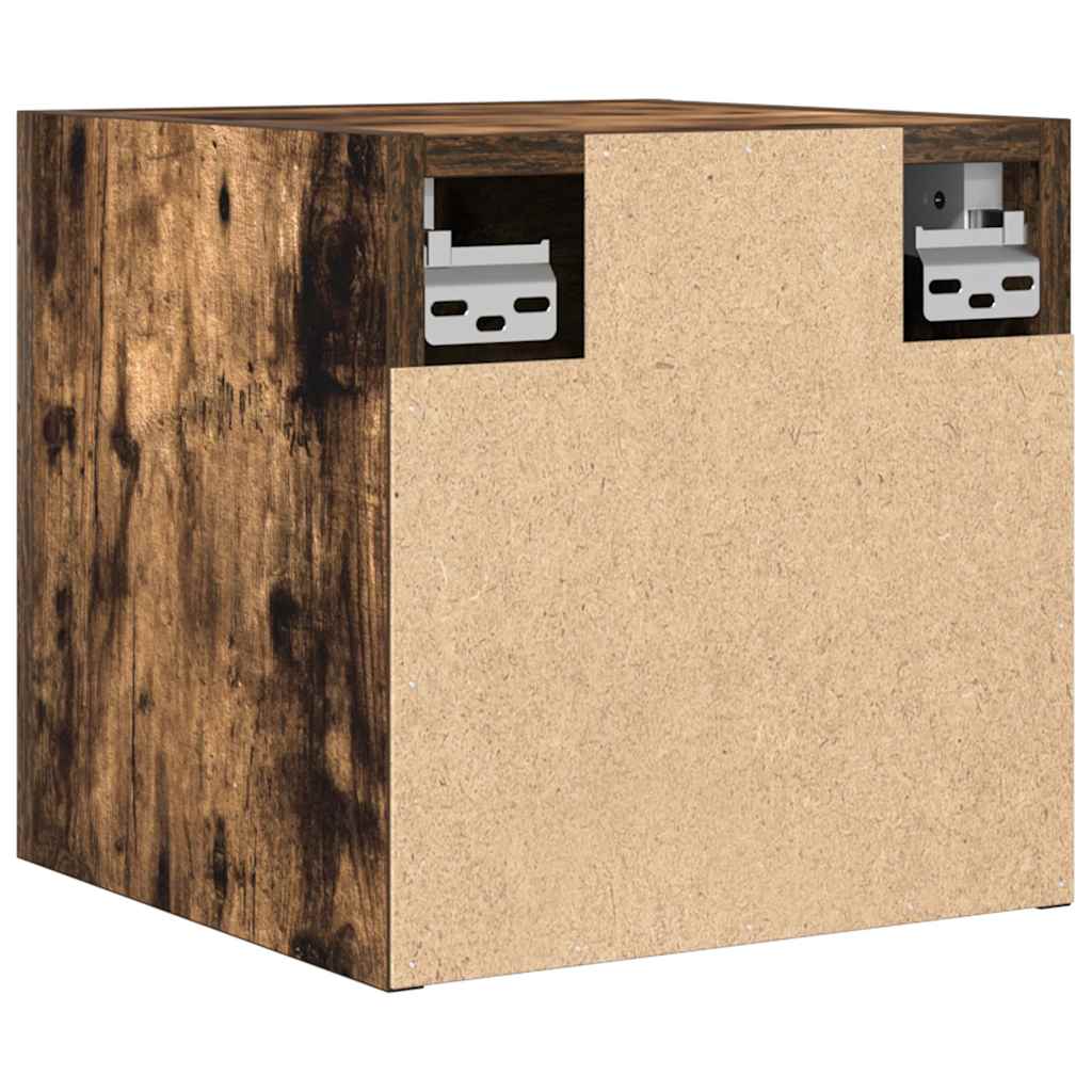 vidaXL Comode TV montaj pe perete 4 buc. stejar fumuriu 30,5x30x30 cm