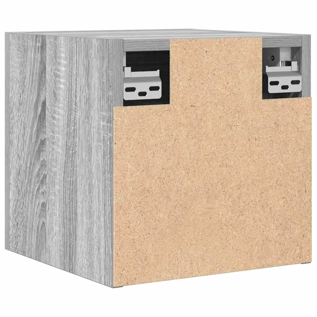 vidaXL Dulap TV montaj pe perete, 2 buc., sonoma gri, 30,5x30x30 cm