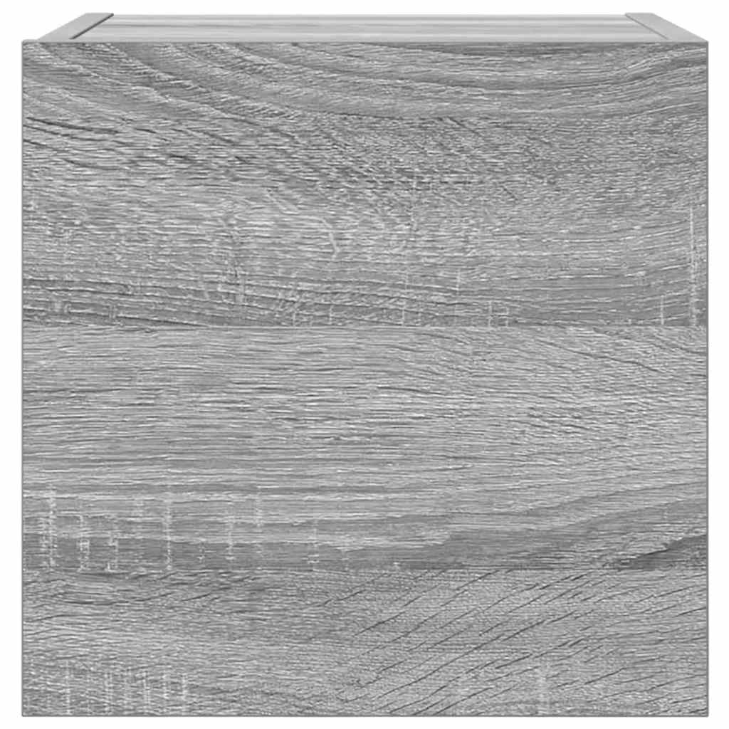 vidaXL Dulap TV montaj pe perete, 4 buc., sonoma gri, 30,5x30x30 cm