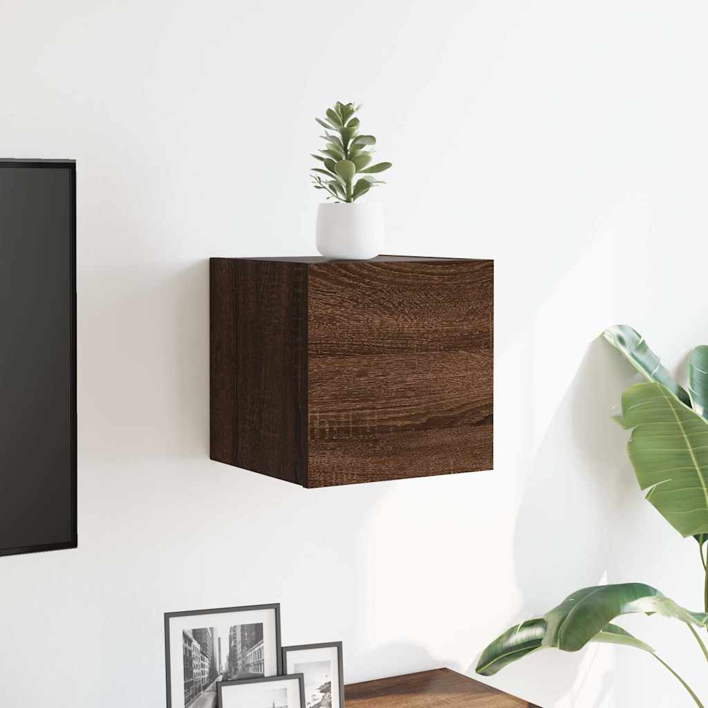 vidaXL Dulap TV montaj pe perete, stejar maro, 30,5x30x30 cm