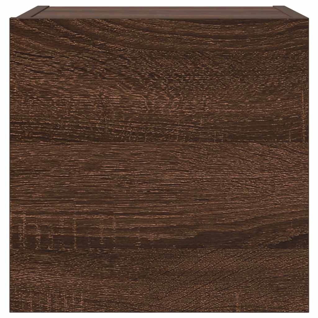 vidaXL Dulapuri TV montaj perete, 2 buc., stejar maro, 30,5x30x30 cm