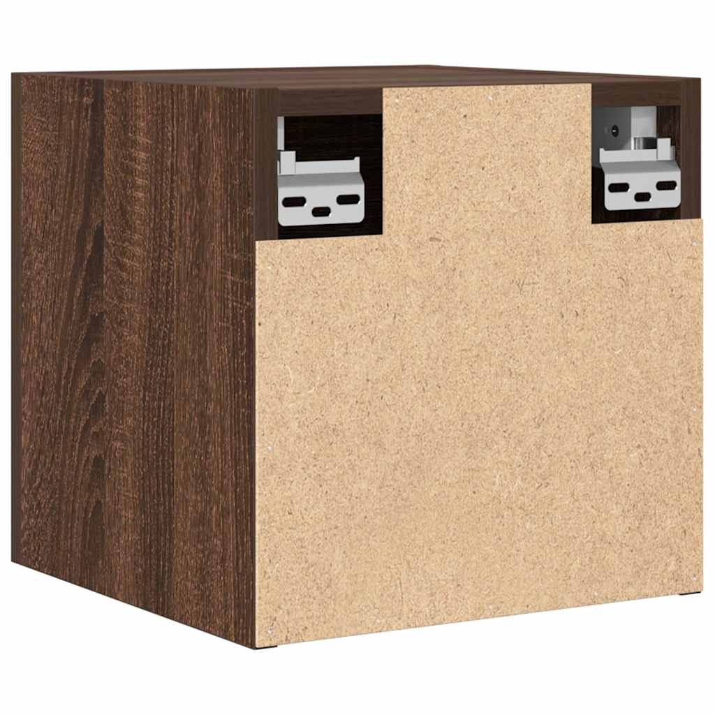 vidaXL Dulapuri TV montaj perete, 2 buc., stejar maro, 30,5x30x30 cm