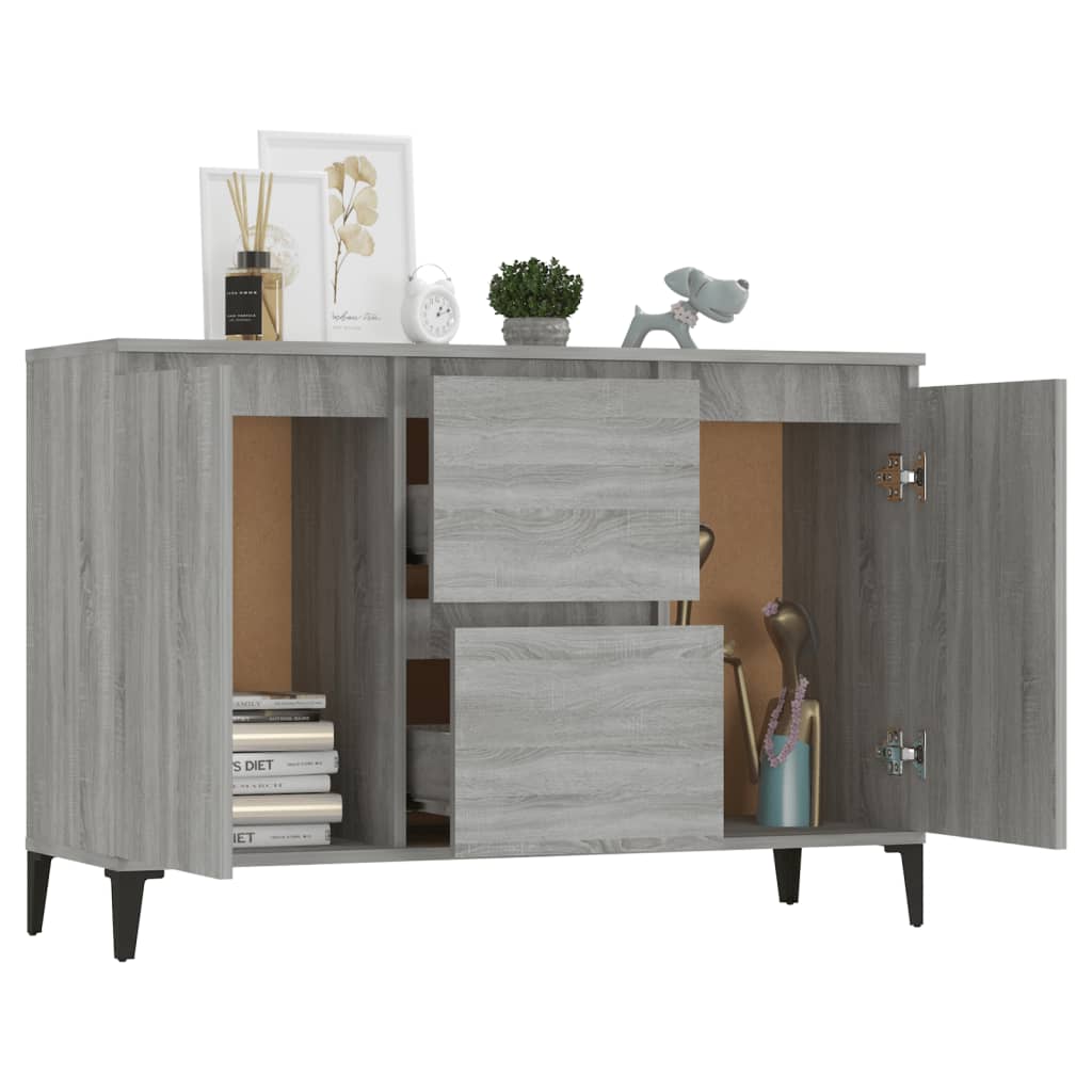 vidaXL Servantă, gri sonoma, 102x35x70 cm, lemn prelucrat vidaXL Servantă, gri sonoma, 102x35x70 cm, lemn prelucrat